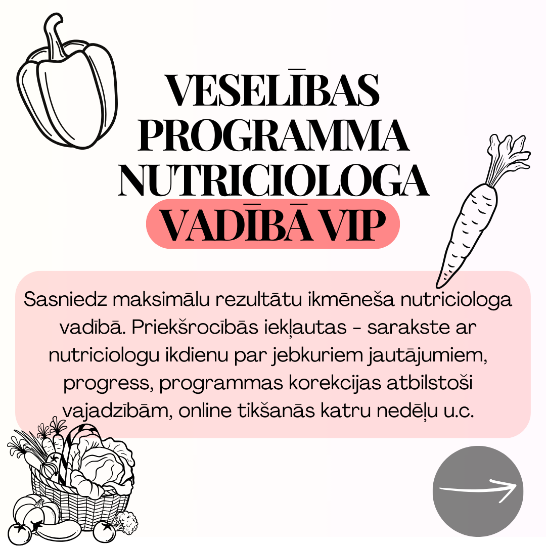 Veselības programma nutriciologa vadībā VIP