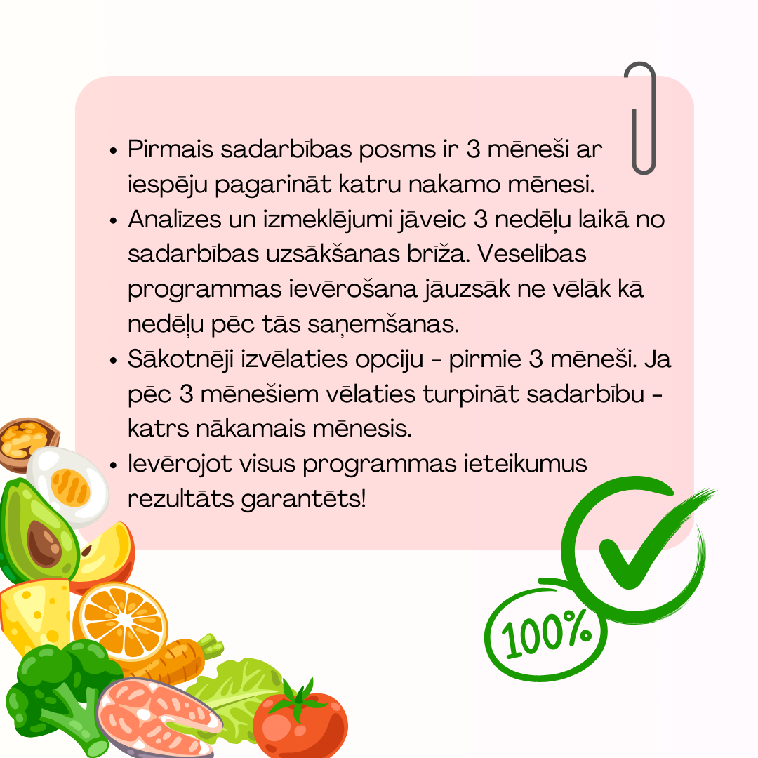 Veselības programma nutriciologa vadībā VIP