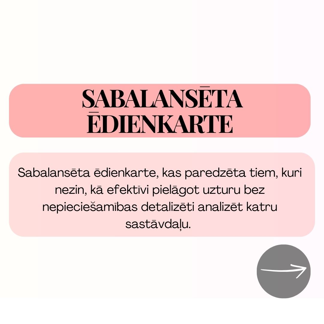 Sabalansēta ēdienkarte (standarta plāns)